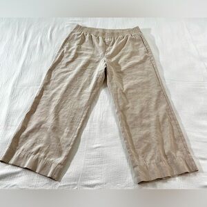 Ann Taylor Factory Lightweight Wide Leg Beige Pants Large